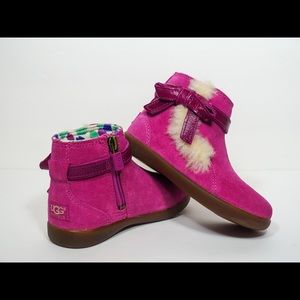 UGG Libbie Suede Pink Toddler Boots sz 8.5